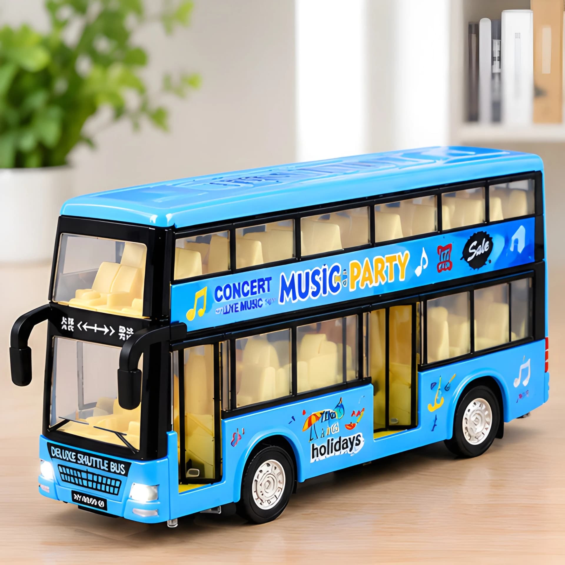 Die Cast Bus Toy – Double Decker Sightseeing Bus for Kids