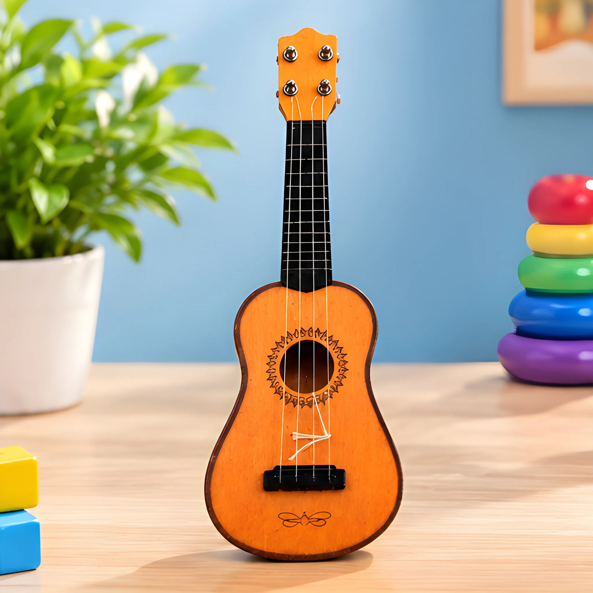Classic Guitar Toy for Kids – Wooden Design Musical Instrument